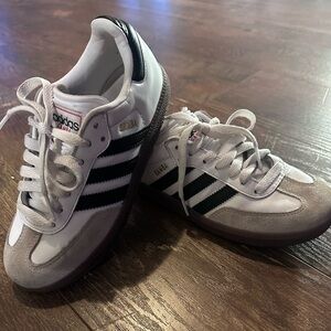Adidas Samba White and Black Trainers